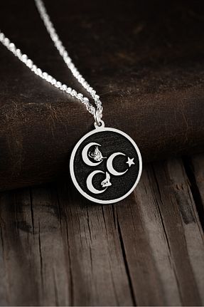 گردنبند نقره طوسی مردانه 925 عیار Vetro Silver - کد 880648395