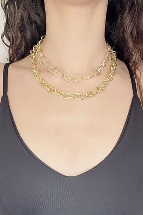 گردنبند جواهر طلائی زنانه چرم Sose Moda - کد 639995154