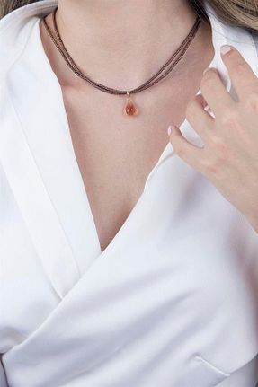 گردنبند جواهر طلائی زنانه منجق Sose Moda - کد 213161190