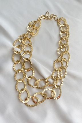 گردنبند جواهر طلائی زنانه فلزی Sose Moda - کد 346464294