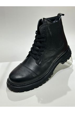 بوت / نیم بوت مشکی مردانه چرم خالص Fg Shoes - کد 880657363
