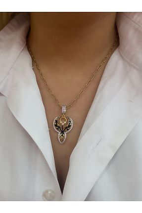 گردنبند استیل ( فولاد ) سرمه ای استیل ضد زنگ Hicrans Takı - کد 880659236