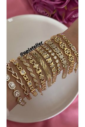 دستبند استیل (فولاد) زرد زنانه استیل ضد زنگ Opia JEWELRY - کد 880679452