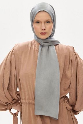 شال طوسی زنانه ابریشم hijabchi - کد 880689113
