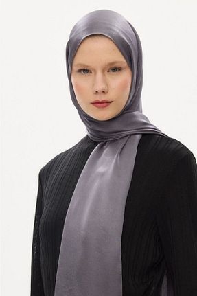 شال طوسی زنانه ابریشم hijabchi - کد 880688906