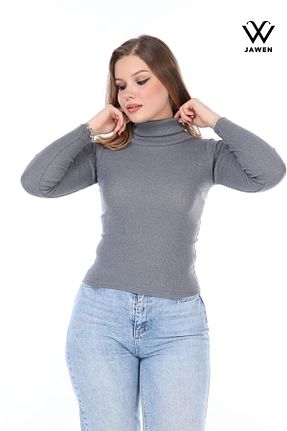 پلیور طوسی زنانه ساده JAWEN - کد 870213913