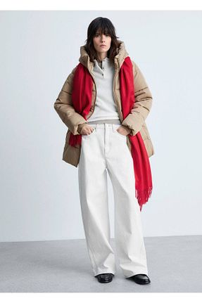 کاپشن بژ زنانه رگولار MANGO - کد 880705409