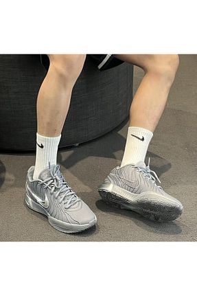 کفش بسکتبال طوسی مردانه پارچه ای Nike - کد 880880094
