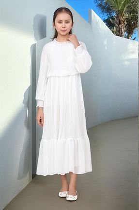 لباس حجاب سفید بچه گانه Relaxed Pantulux - کد 880749942