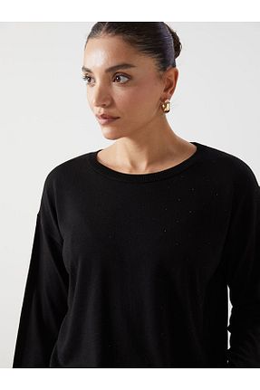 پلیور سبز زنانه چاپی LC Waikiki - کد 880816283