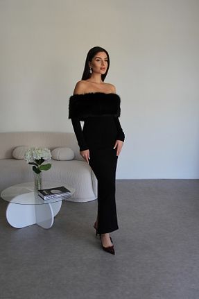 لباس مشکی زنانه تریکو Julidress - کد 869832973