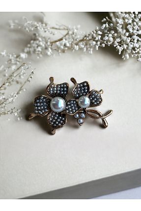 سنجاق سینه قهوه ای زنانه فلزی FAYRA ACCESSORIES - کد 801837755
