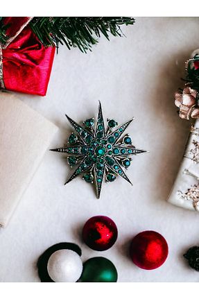 سنجاق سینه سبز زنانه فلزی FAYRA ACCESSORIES - کد 796825639