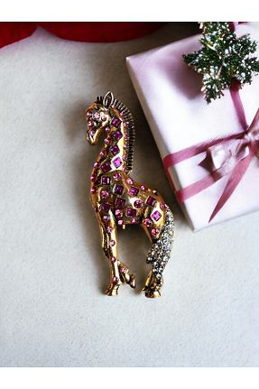 سنجاق سینه صورتی زنانه فلزی FAYRA ACCESSORIES - کد 796825400