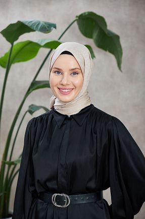شال خاکی زنانه İpekhan - کد 791171221