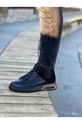 بوت / نیم بوت مشکی مردانه چرم خالص ByItallanoshoes - کد 880886521