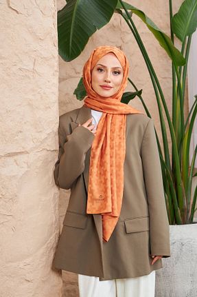 شال نارنجی زنانه İpekhan - کد 783916383