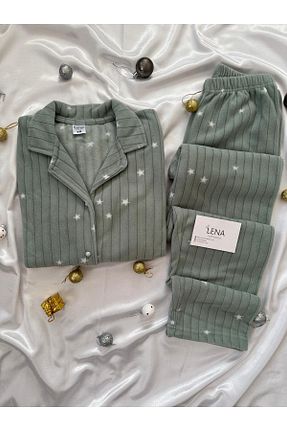 ست لباس راحتی سبز زنانه Kalp Lena Homewears - کد 880902998