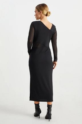 لباس مشکی زنانه بافتنی Temel İpek Boutique - کد 880902726