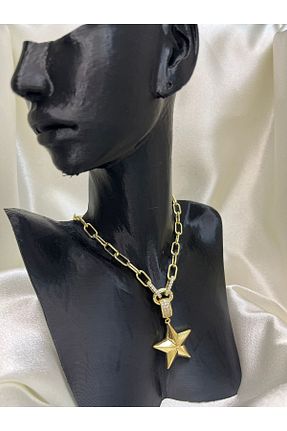 گردنبند استیل ( فولاد ) زرد زنانه استیل (فولاد) JEWELRY - کد 880897900