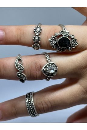 انگشتر جواهر قهوه ای زنانه Eslem Aksesuar - کد 880903464