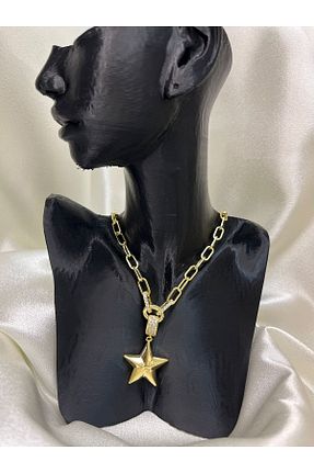گردنبند استیل ( فولاد ) زرد زنانه استیل (فولاد) JEWELRY - کد 880897900