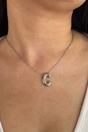 گردنبند استیل ( فولاد ) طوسی زنانه استیل (فولاد) Doğaltaş - کد 880942329