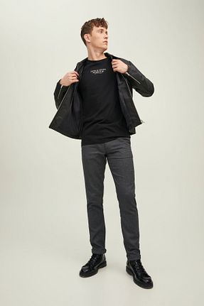 تیشرت مشکی مردانه یقه دوچرخه Jack & Jones - کد 819638489