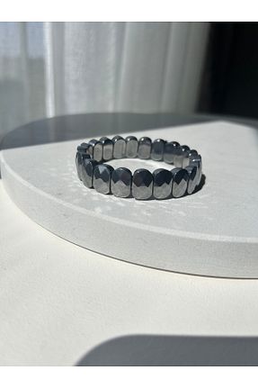 دستبند جواهر طوسی زنانه سنگ طبیعی Doğaltaş - کد 756681885
