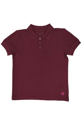 پولوشرت زرشکی بچه گانه %100 پنبه OrganicKid - کد 881052453
