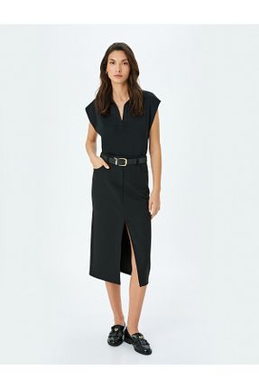 دامن صورتی زنانه ساده Koton - کد 881051227