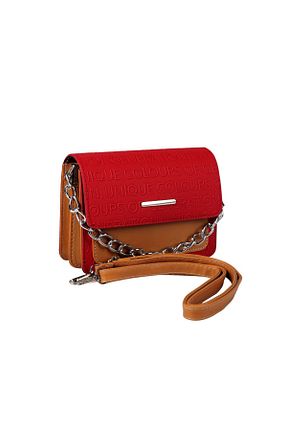 کیف دوشی قرمز زنانه Sia Çanta - کد 751605293