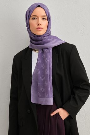 شال بنفش زنانه پنبه ای Armine - کد 891440941