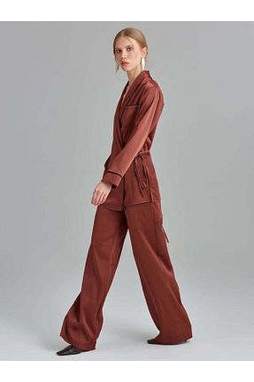 شلوار قهوه ای زنانه ساتن Rivus - کد 752859575