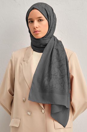 شال طوسی زنانه پنبه ای Armine - کد 891441382