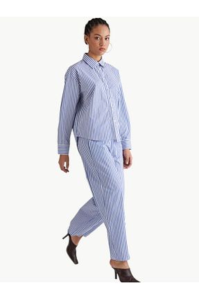 شلوار آبی زنانه پنبه پلی استر Rivus - کد 752858815