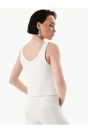 بلوز سفید زنانه ساده Rivus - کد 840985640
