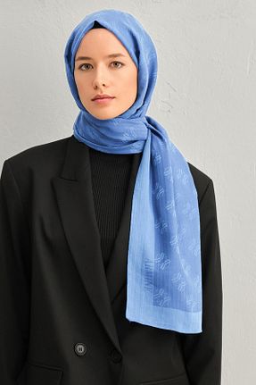 شال آبی زنانه پنبه ای Armine - کد 891440965