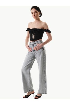 شلوار طوسی زنانه جین Rivus - کد 822159701