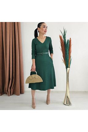 لباس سبز زنانه بافتنی Altı Üstü Butik - کد 881224445