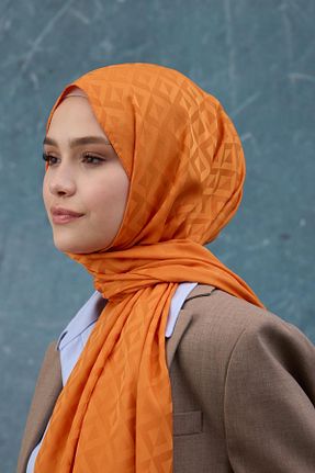 شال نارنجی زنانه İpekhan - کد 881262642