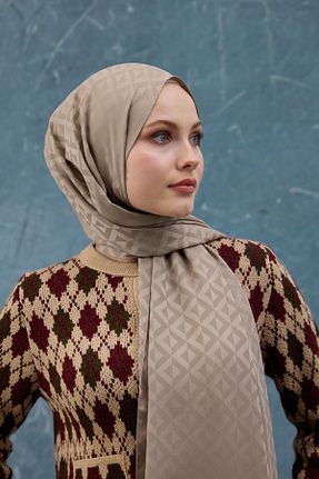 شال قهوه ای زنانه İpekhan - کد 881262679