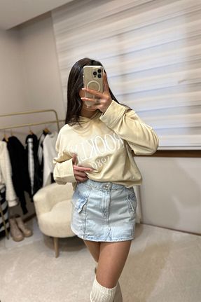 دامن آبی زنانه لیکرا MoyStore - کد 848933781
