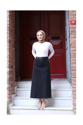 دامن حجاب مشکی زنانه Çan VELLICHOR - کد 754556978