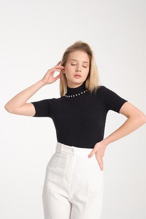 پلیور مشکی زنانه ساده Su Moda - کد 881275116