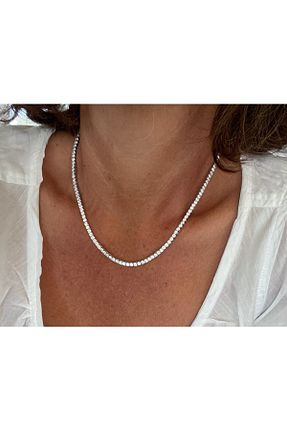 گردنبند استیل ( فولاد ) طوسی زنانه استیل ضد زنگ Alsem - کد 881276098
