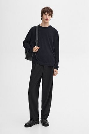 پلیور سرمه ای مردانه ساده Massimo Dutti - کد 881281313