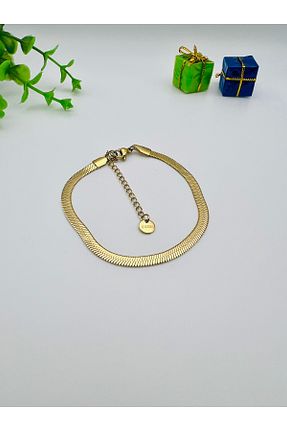 دستبند استیل (فولاد) طلائی زنانه استیل (فولاد) Badiva.Co - کد 370865643