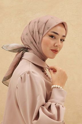 روسری نارنجی پنبه ای SİLKHOMEE - کد 854856276