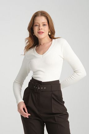 بلوز سفید زنانه ساده Lisirru - کد 881303451